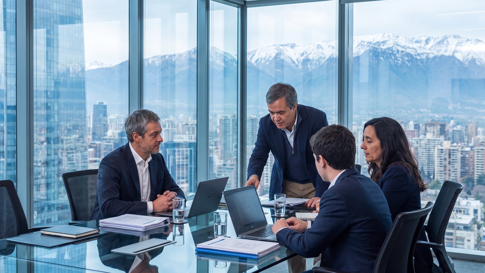 Los socios de Cáceres Consulting Group en una reunión de trabajo